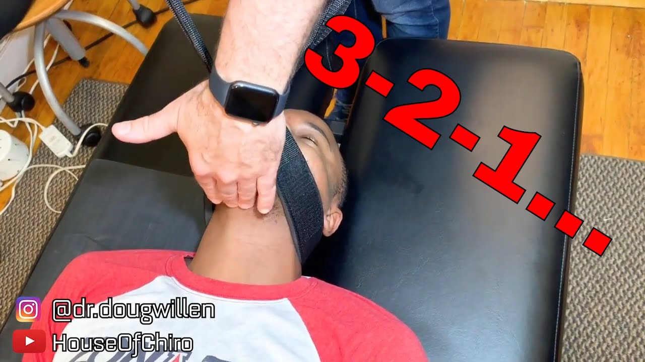 Big *CRACKS* and Y-Strap NECK DECOMPRESSION! (chiropractic adjustment in NYC)