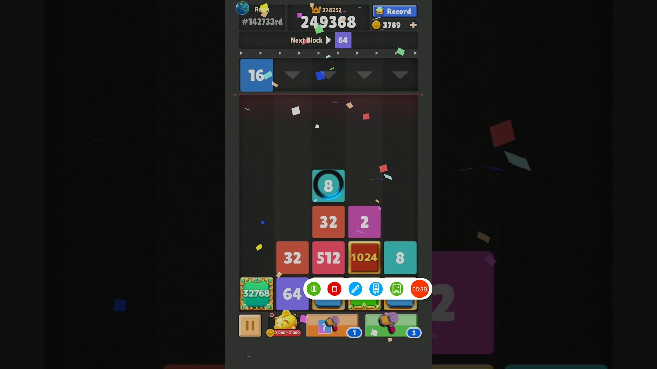 Drop The Number - Got a huge 32,768 block!!!