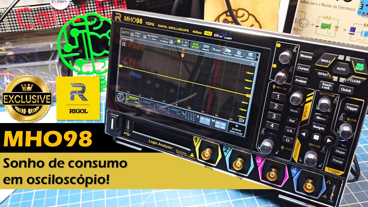 Lançamento #rigol  MHO98: O Osciloscópio de 1GHz e 12 bits que Vai Mudar Tudo!