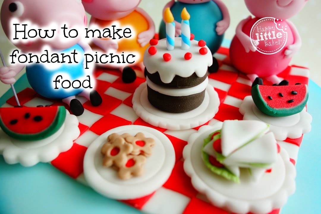How to make fondant picnic food