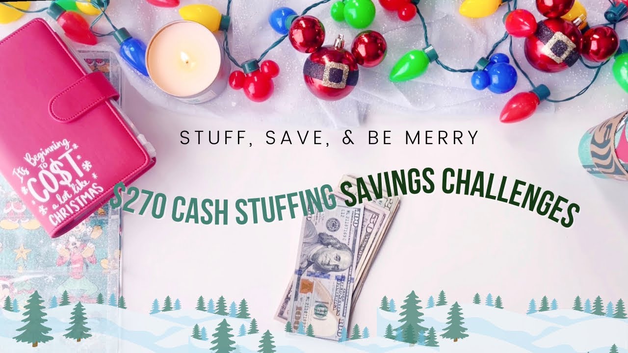 $270 Savings Challenge Stuffing December | Stuff, Save, & Be Merry 🎄