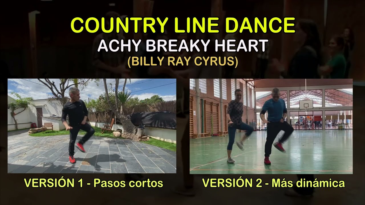 COUNTRY LINE DANCE - ACHY BREAKY HEART (almost a tutorial)