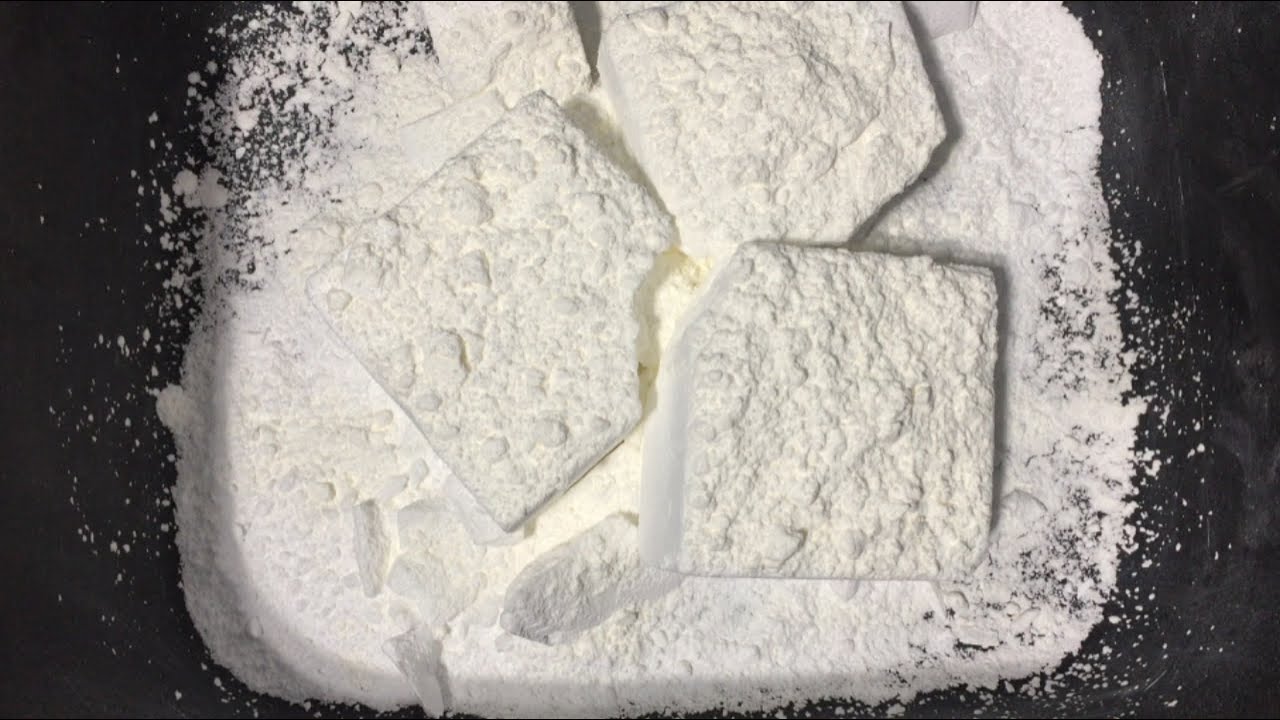 Crumbling 3 Blocks of Gym Chalk Topped with Cornstarch | BSN & Z-Athletic
