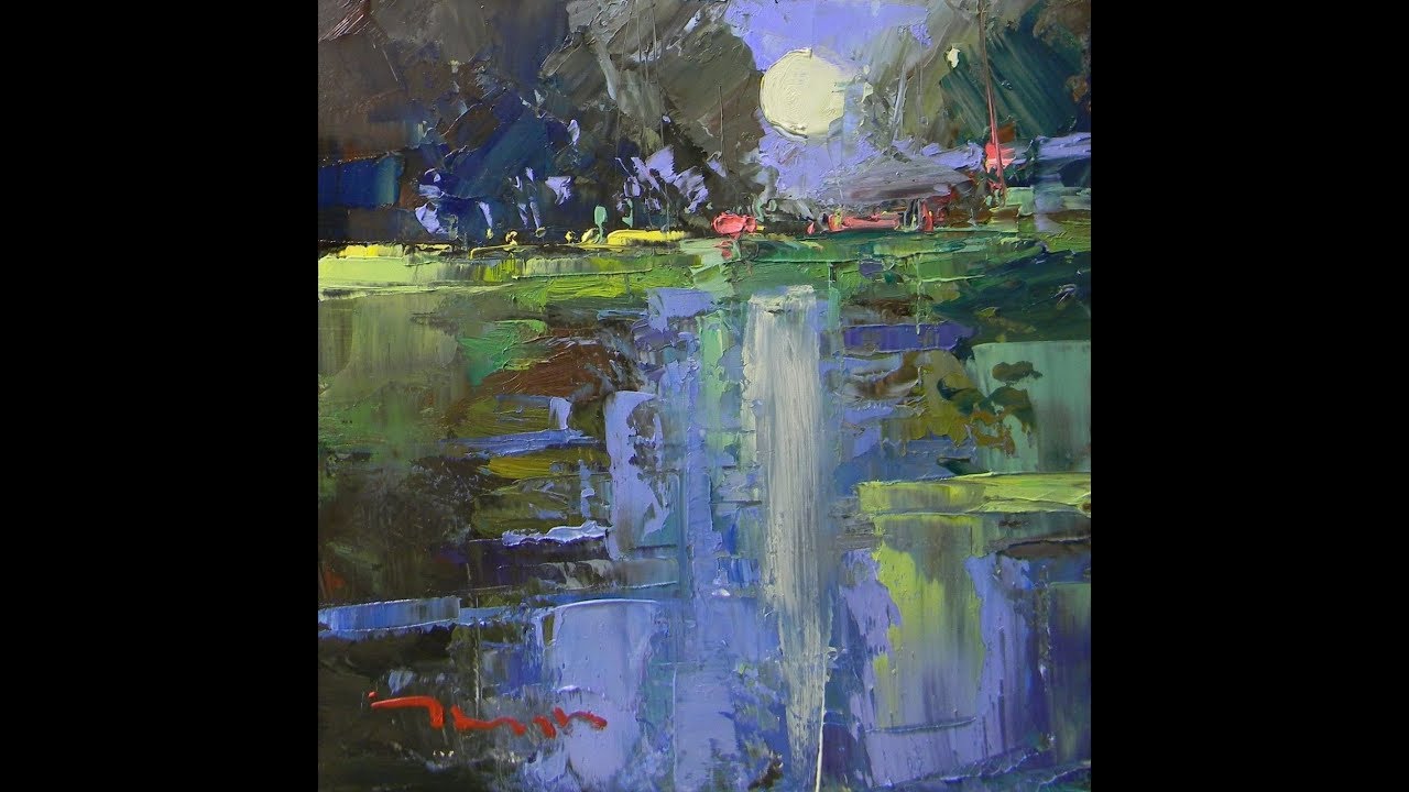 Tonalist Style Oil Painting With Palette Knife and Brush by Artist JOSE TRUJILLO