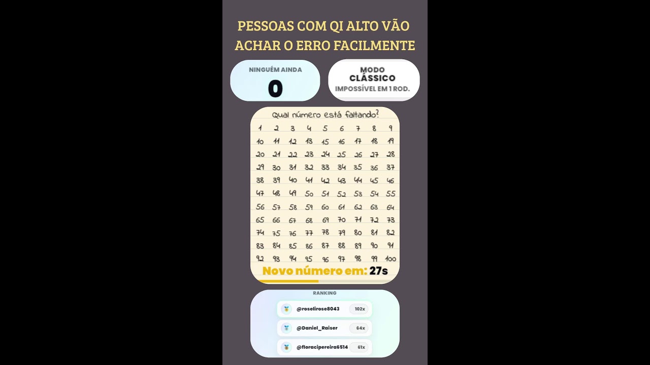 LIVE: TESTE DE QI, você consegue resolver ?