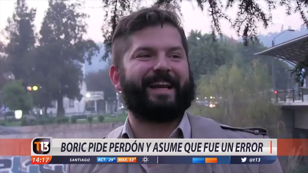 Gabriel Boric pide perdón por polera de Jaime Guzmán