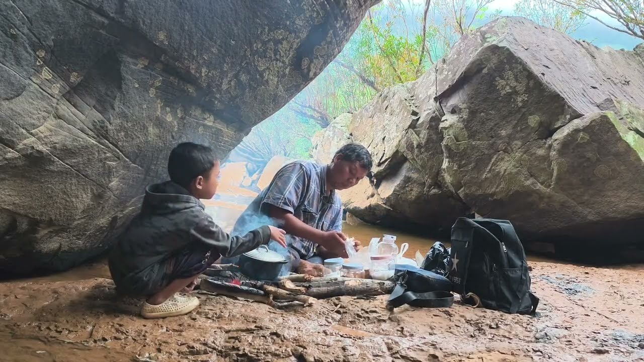 #ยามมองทำกิน,อยู่ถ้ำหิน#ธรรมชาติ,อันสวยงาม