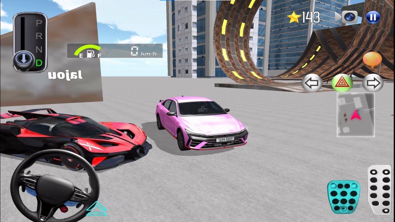 3D Driving Class 🚗🌸🔥 Pink vs Red Car Battle 🏎️💥🚦 iOS Android Real Touch Gameplay