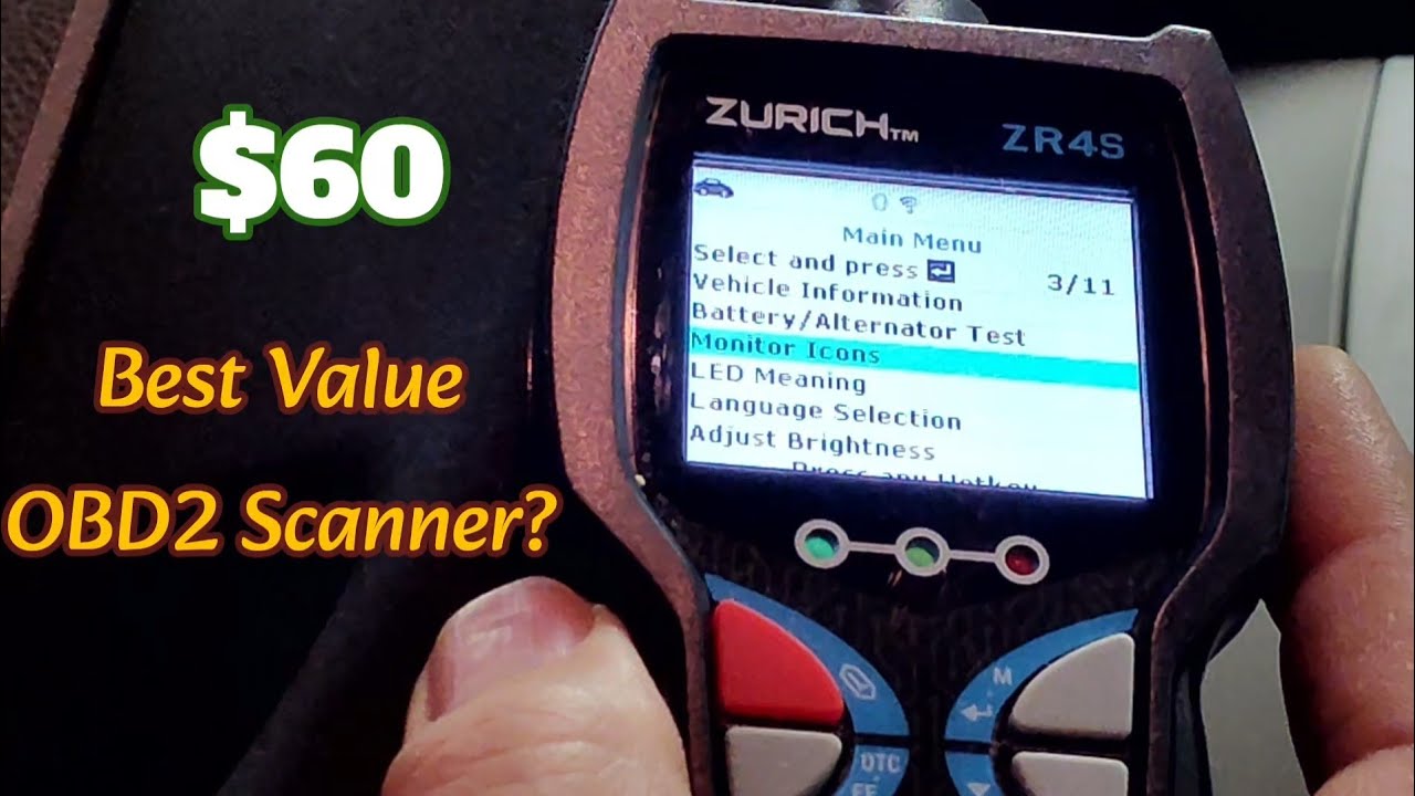 Как использовать считыватель/сканер кодов OBD2 и обзор Harbor Freight Zurich ZR4S