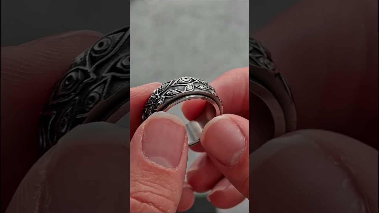 Vintage Eye of Providence Spinner Rings | Stainless Steel Jewelry for Men