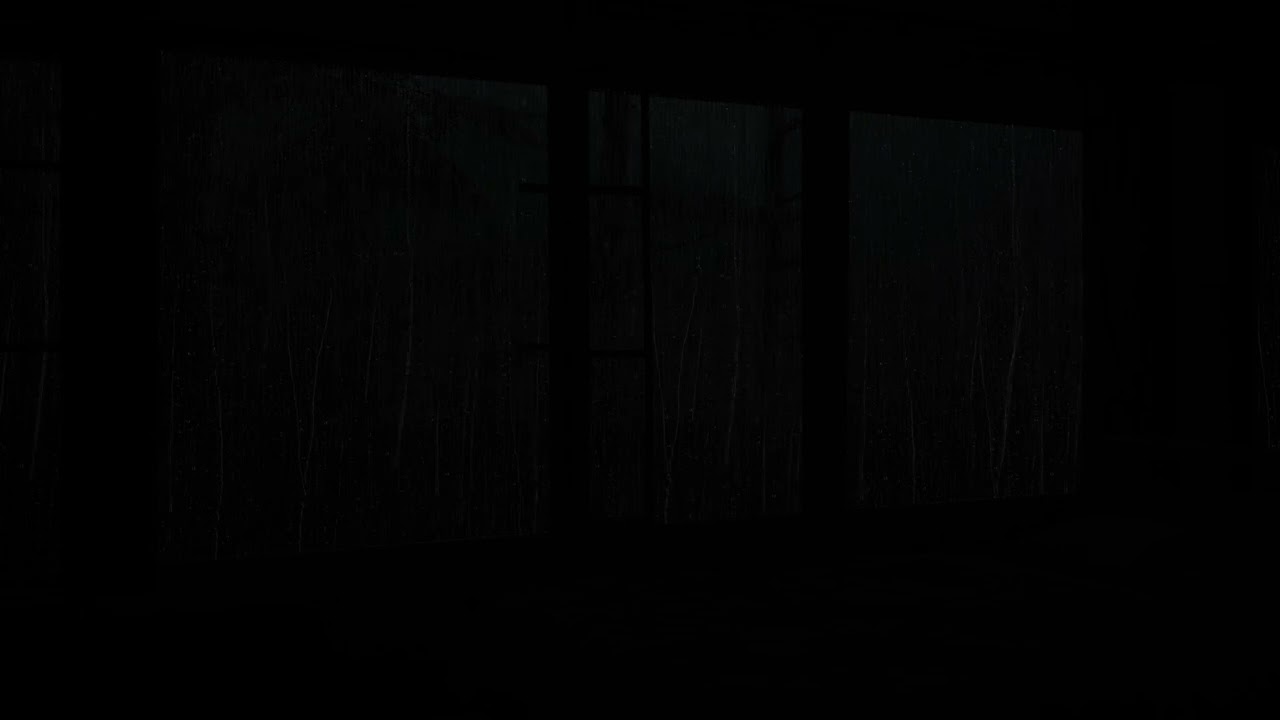 HEAVY Rain On WINDOW With THUNDER Black Screen SLEEP Fast | Study | Heavy Rain | Thunder | Insomnia