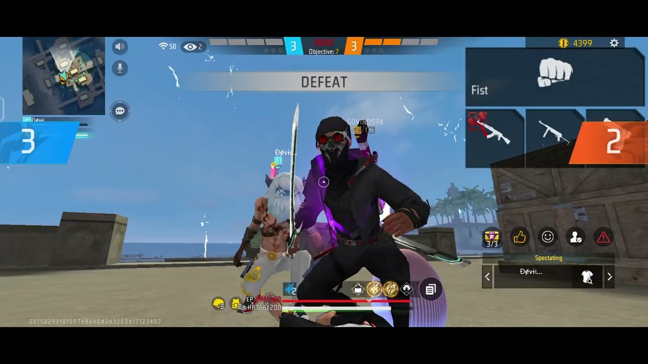 Only headshot costume match in free fire game 🎮