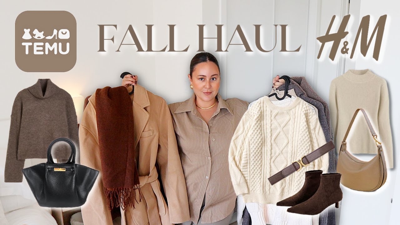 TEMU & H&M FALL CLOTHING HAUL - Cozy Fall Outfit Ideas, Must-have Basics & Favorite Finds!