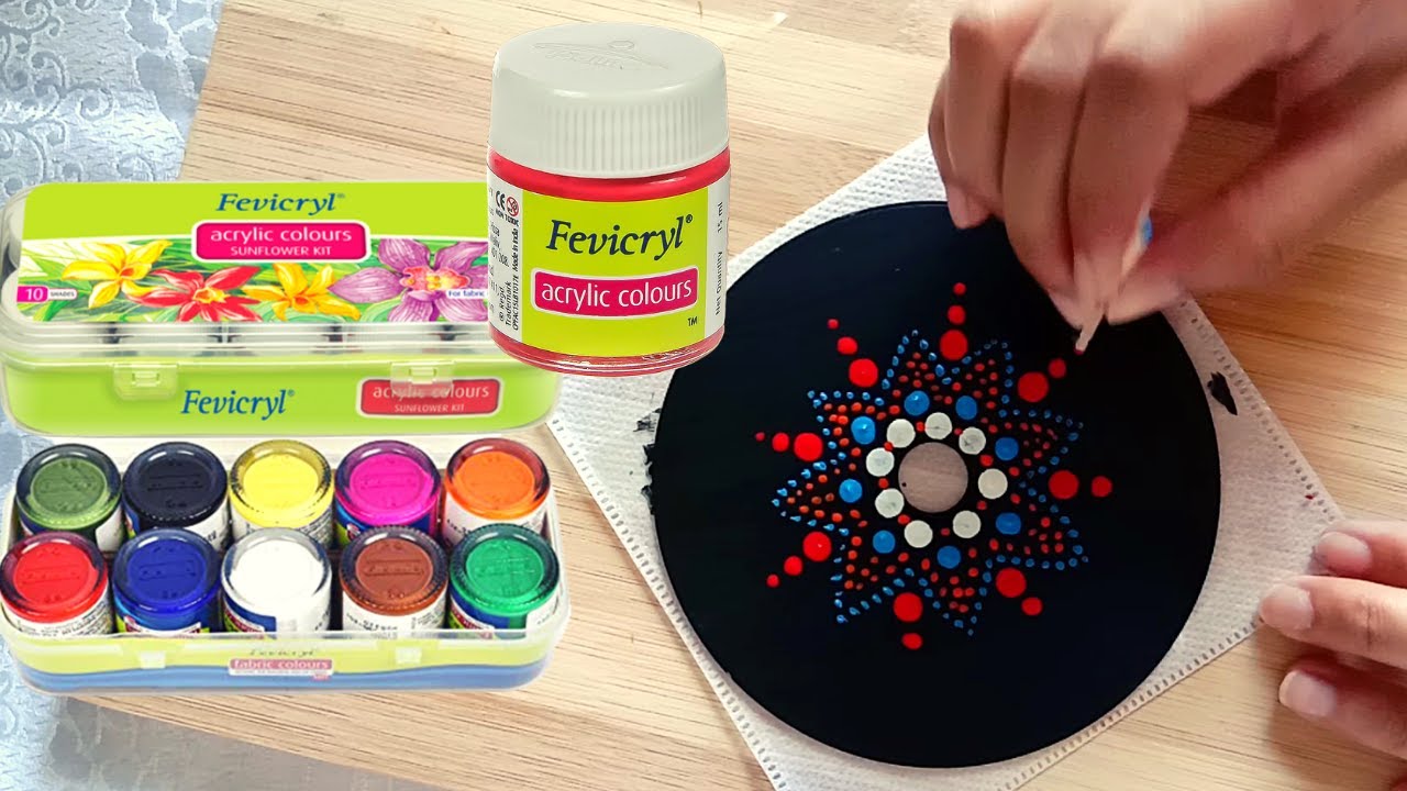 Cd painting with acrylic paint | cd art | diy easy CD Painting for beginners | CD DIY | drawing