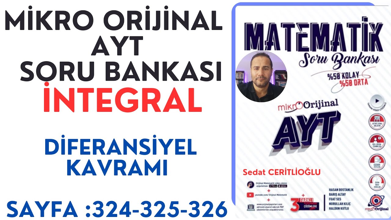 İNTEGRAL | MİKRO AYT SORU BANKASI SYF: 324-325-326 | #orijinalmatematik  #mikroorijinal # yks2025