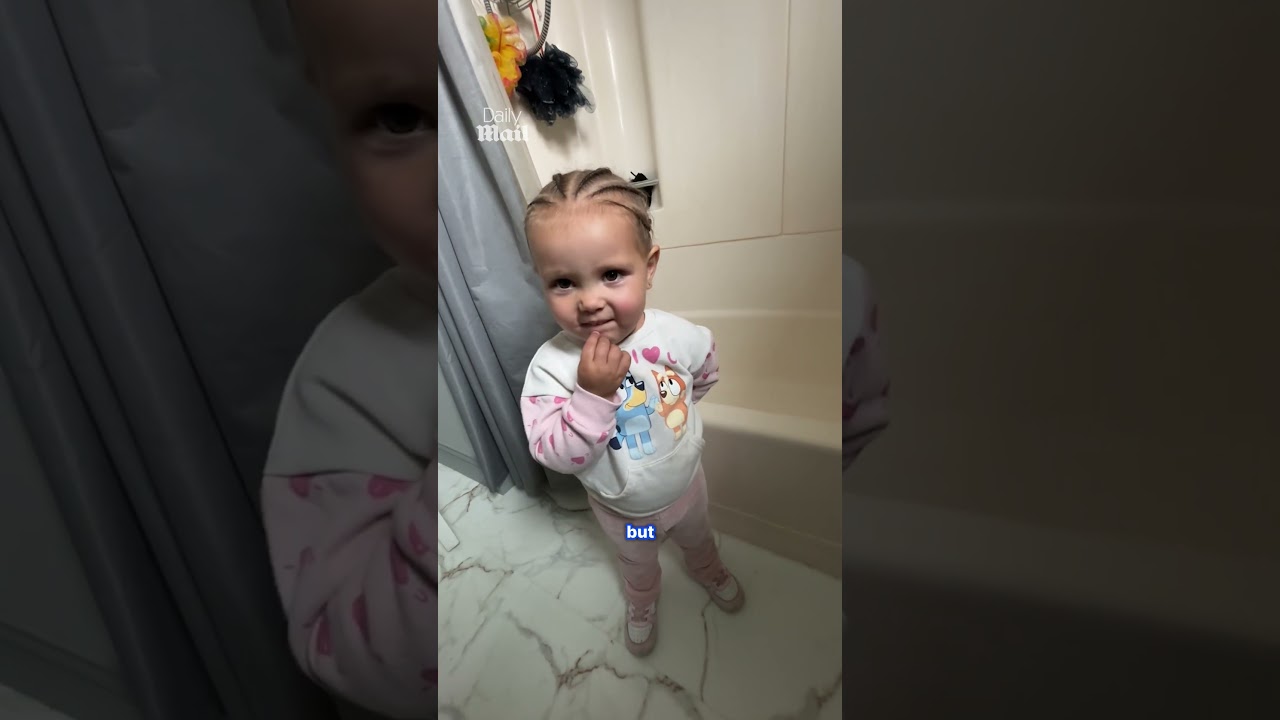 Father and daughter's bathroom chat goes viral