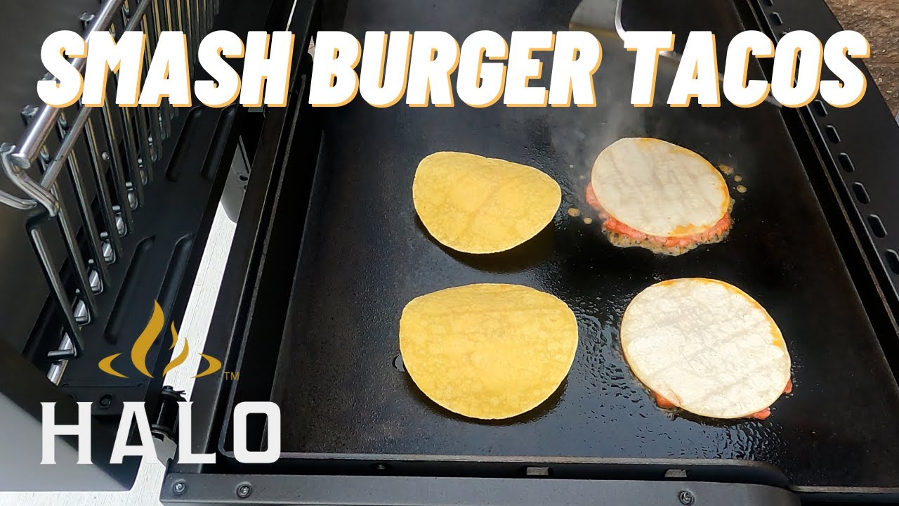 MAKING THE VIRAL SMASH BURGER TACOS || HALO ELITE4B GRIDDLE
