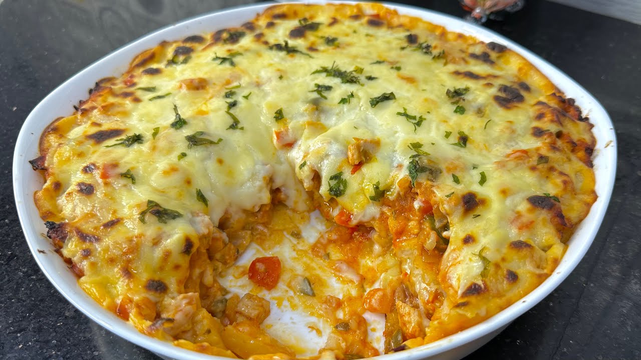 هاذ الڤراتان أسطوري😋غرتان بالدجاج والخضر مفرمج بكريمة البيشاميل يجي مشمخ ساهل ماهل😍