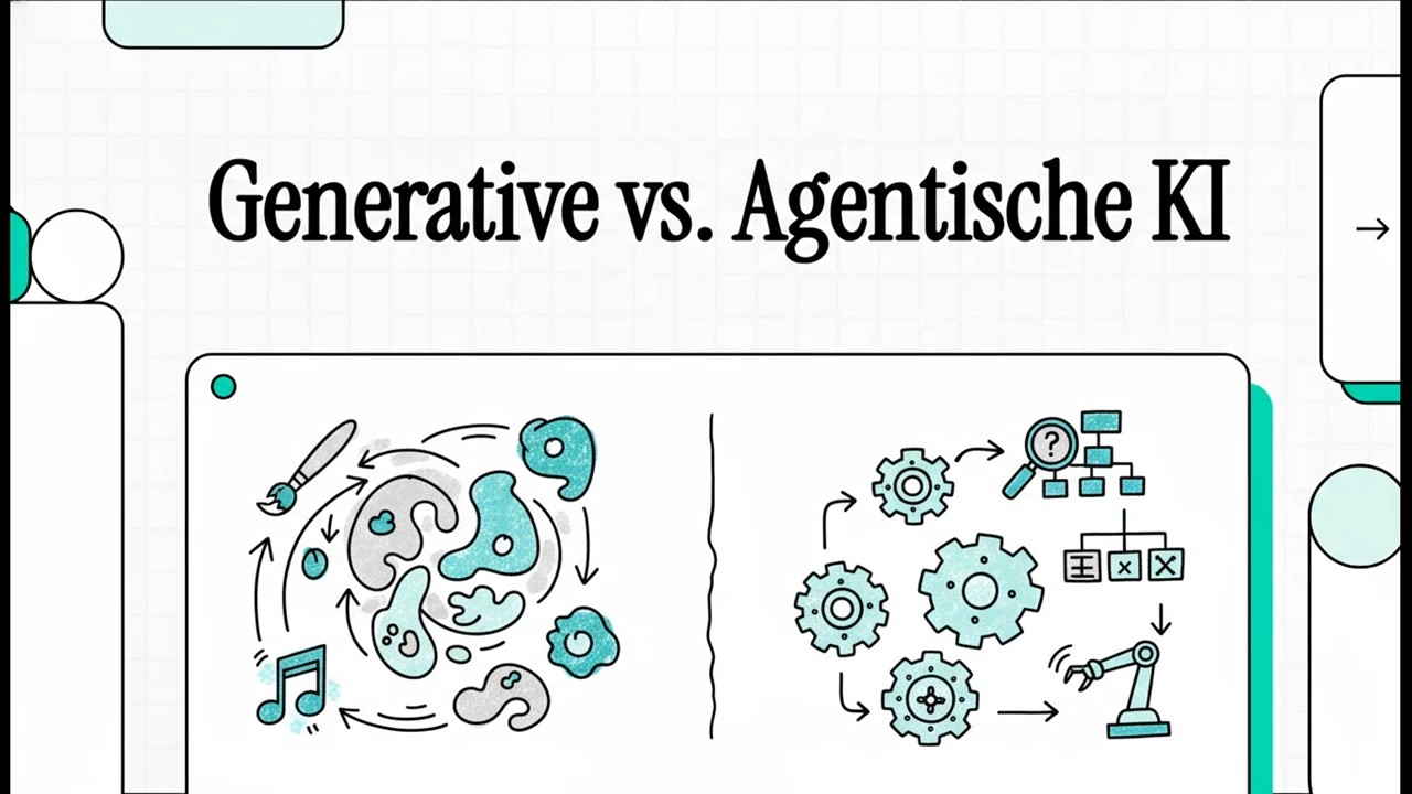 Unterschiede Generative und Agentische KI | EINFACH ERKLÄRT