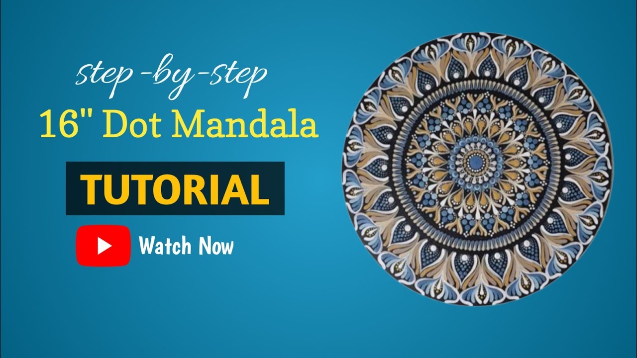 Easy Step-by-Step Mandala Dot Art For Beginners/ Dot Mandala Painting Tutorial