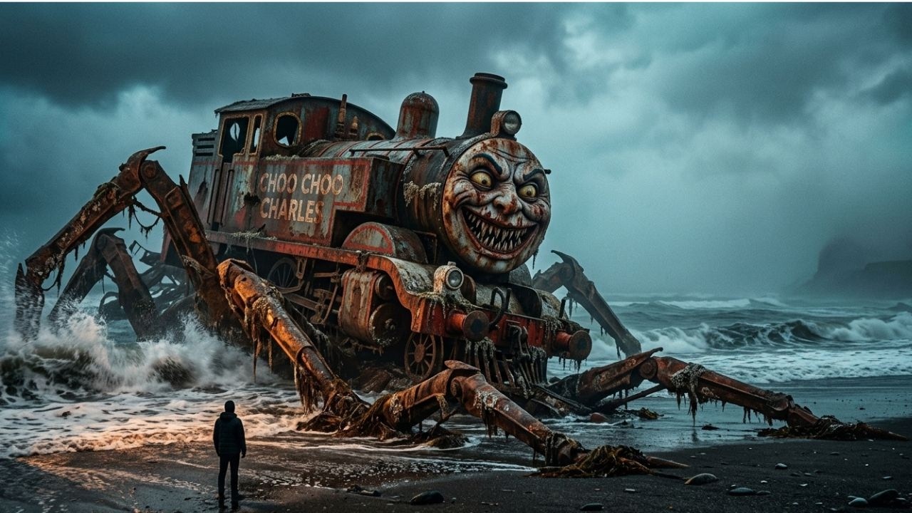 ASMR CarRestoration🚂 Full Rebuild of an Abandoned Rusty Choo-Choo Charles Train in a Sea Beach.