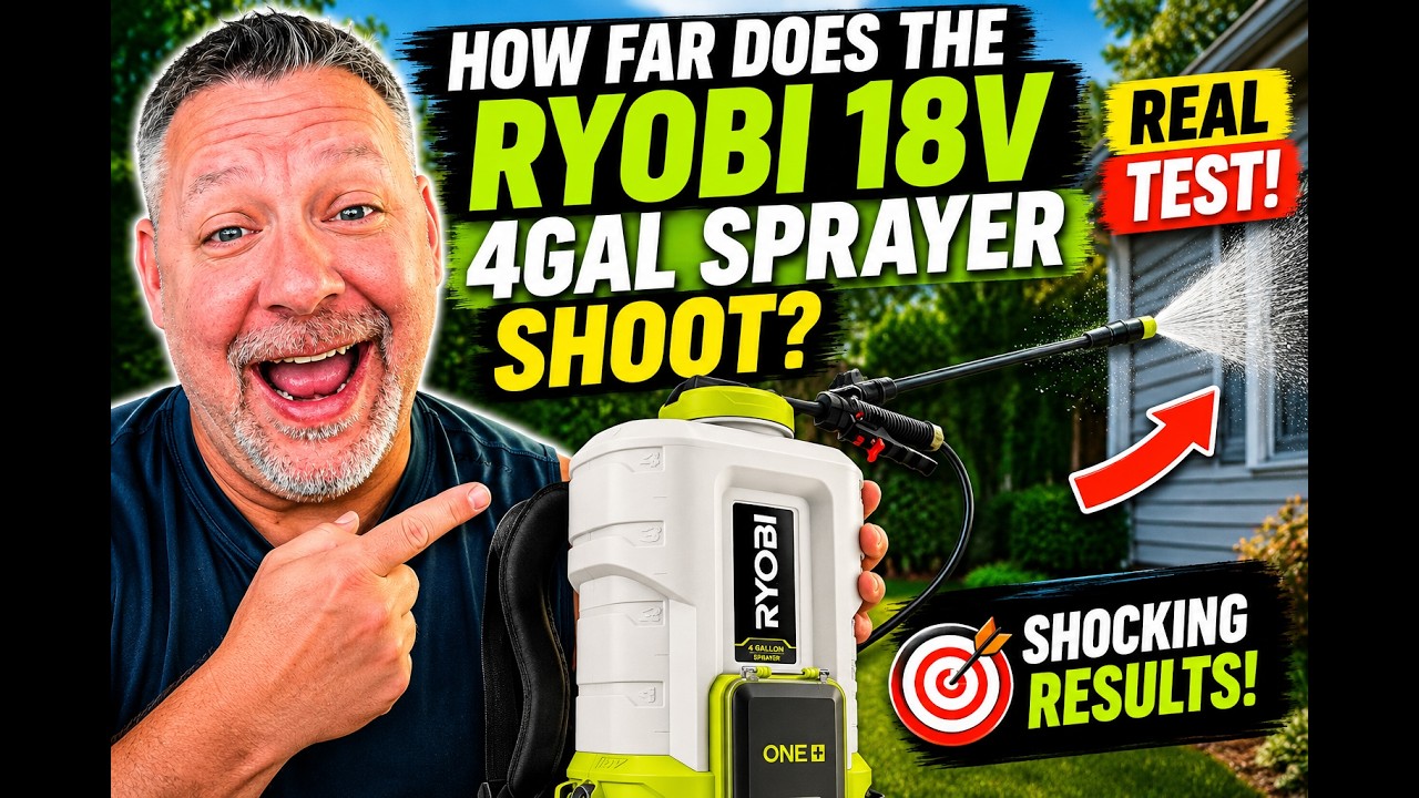 Ryobi 18V backpack sprayer review and how far can it spray.