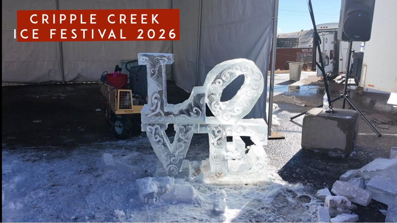 Watching Some Ice Carving at the Cripple Creek Ice Festival