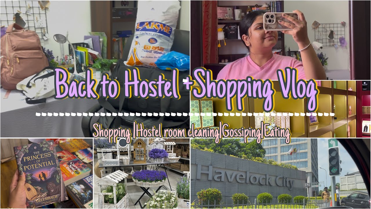 මාසෙකට පස්සෙ හොස්ටල් එකට💗🥺|Shopping vlog🎀|#nsbm #hostellifevlog #hostelroom #adayinmylife #vlog 