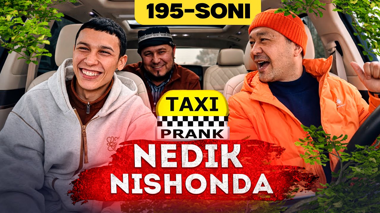 Taksida prank 195-soni😎 Umraga piyoda borgan Nedik nishonda🤩