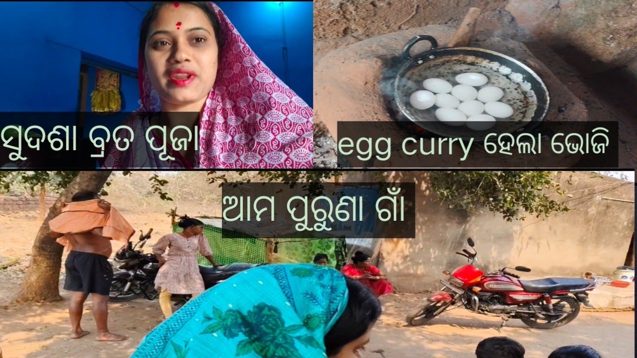 ଆମ ପୁରୁଣା ଗାଁ//ସୁଦଶା ବ୍ରତ ପୂଜା//#familyvlog #food #cooking @Dipislifestyle-11 