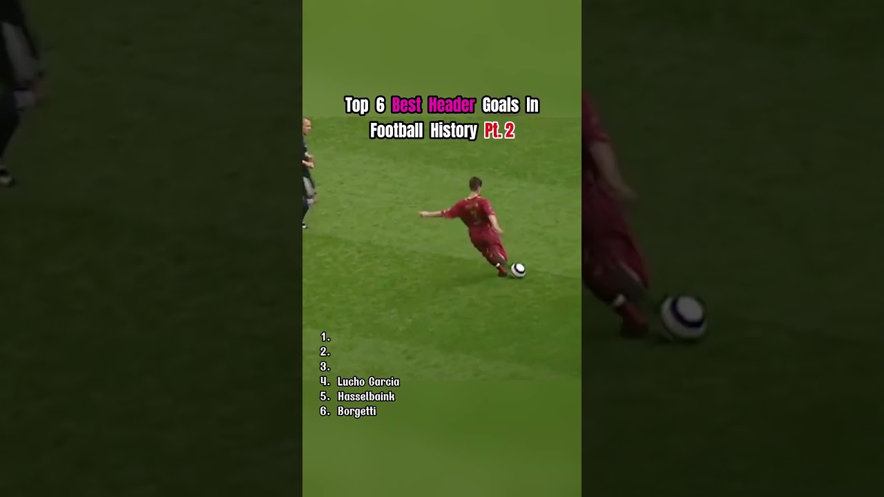 Top 6 best header goals in football history  #shortsfeed