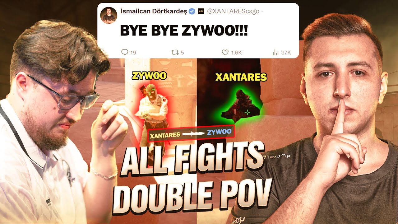 XANTARES DESTROYED & KNIFED ZywOo! ALL FIGHTS DEMO POV (DOUBLE POV) XANTARES FIRE VS VITALITY
