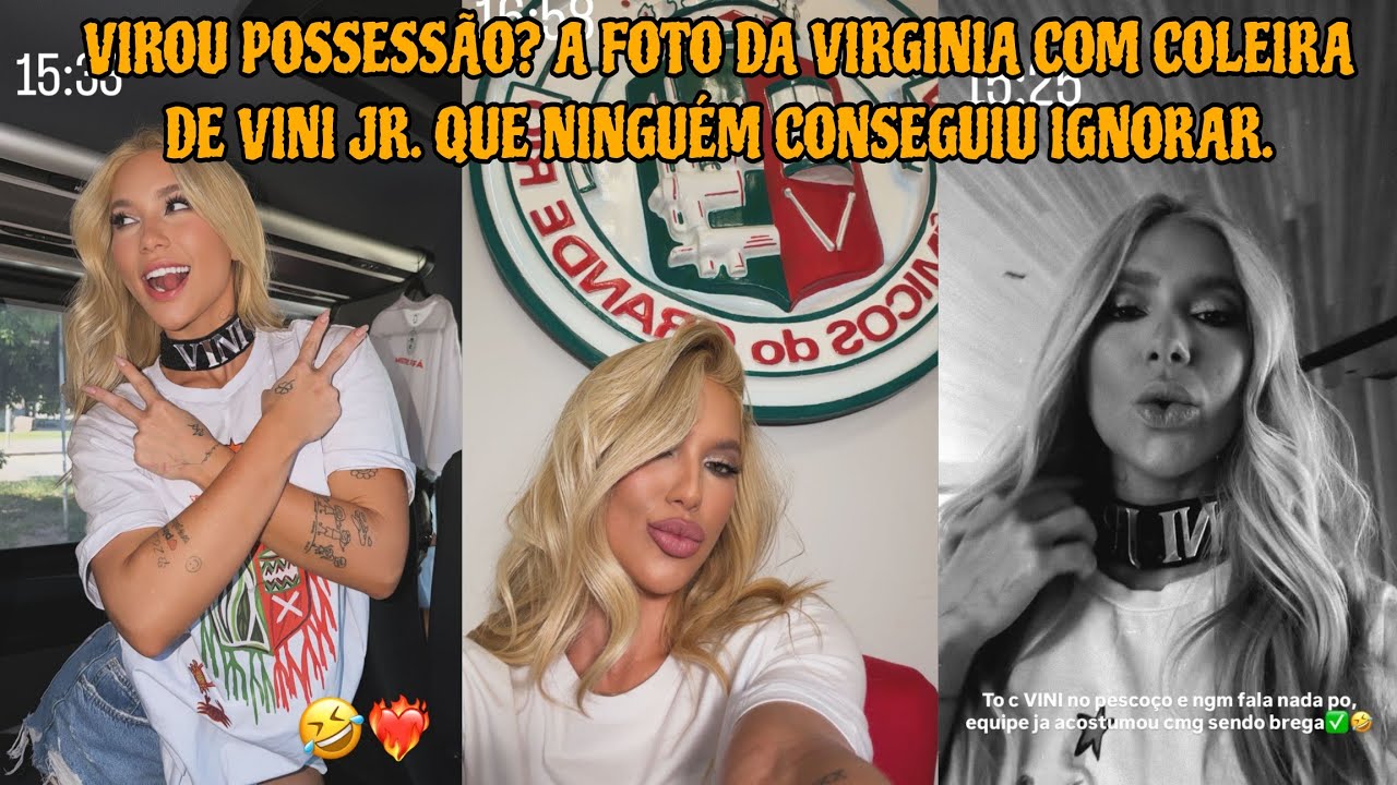 PROVA DE AMOR OU EXAGERO? Virginia surge mais uma vez  com o nome de Vini Jr. no pescoço😲