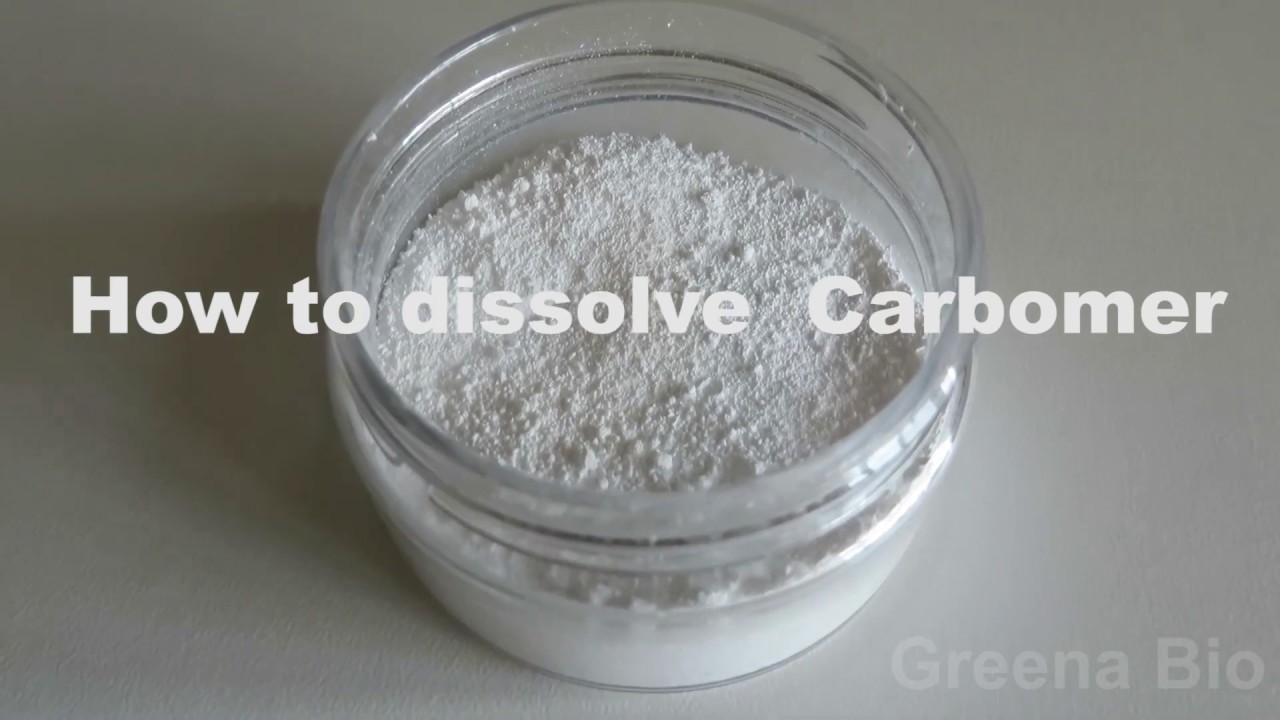 How to dissolve carbomer 940 or carbomer 980 in the water?