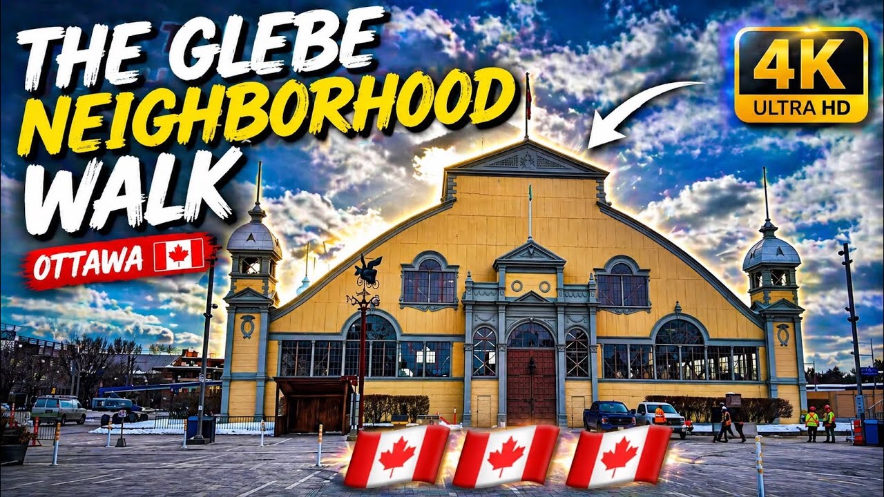 {4k} Downtown Ottawa Winter Walk ❄️ |Walking in The Glebe Neighborhood | 🇨🇦 2026