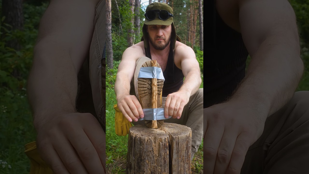 SUPER idea with duct tape and a bag for survival #bushcraft #camping #outdoors