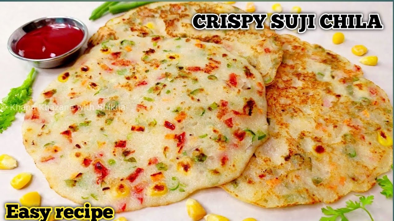 5 Minute Crispy Suji Chila | Instant Nashta Recipe 😋 | Foodie Zaika