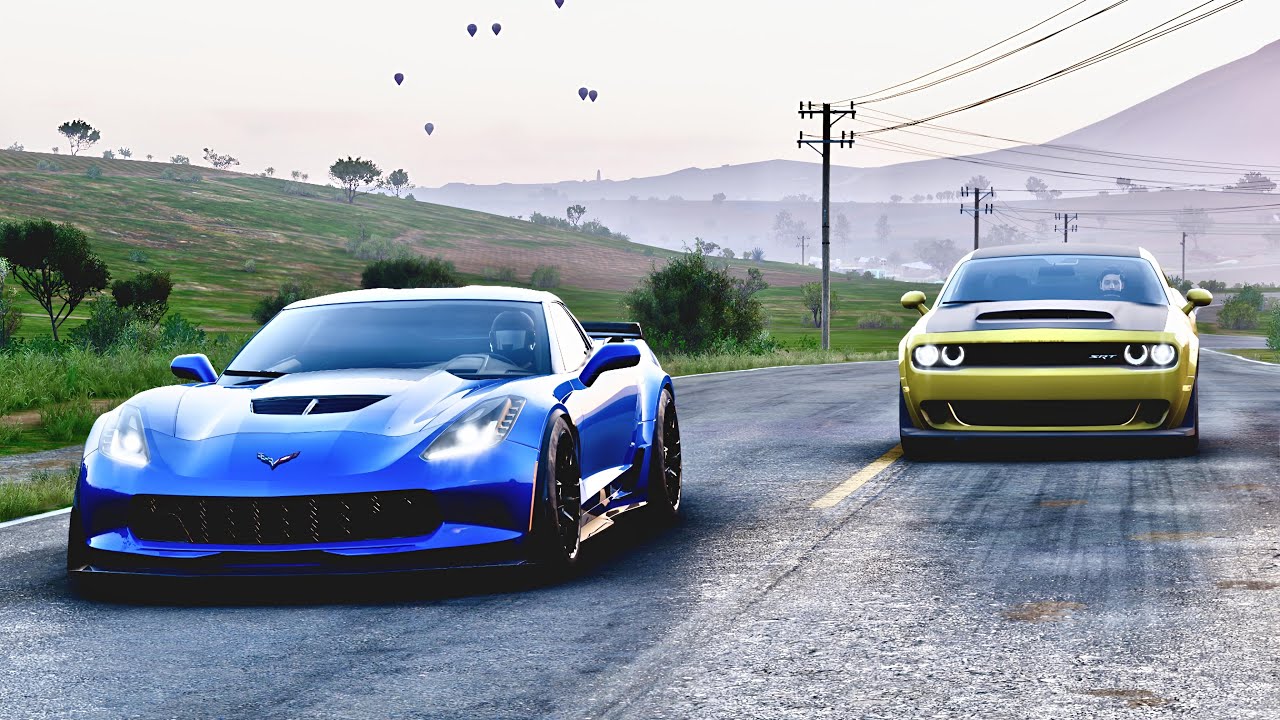 Chevrolet Corvette Z06 & Dodge Challenger SRT Demon | Convoy | Forza Horizon 5 | Xbox Controller