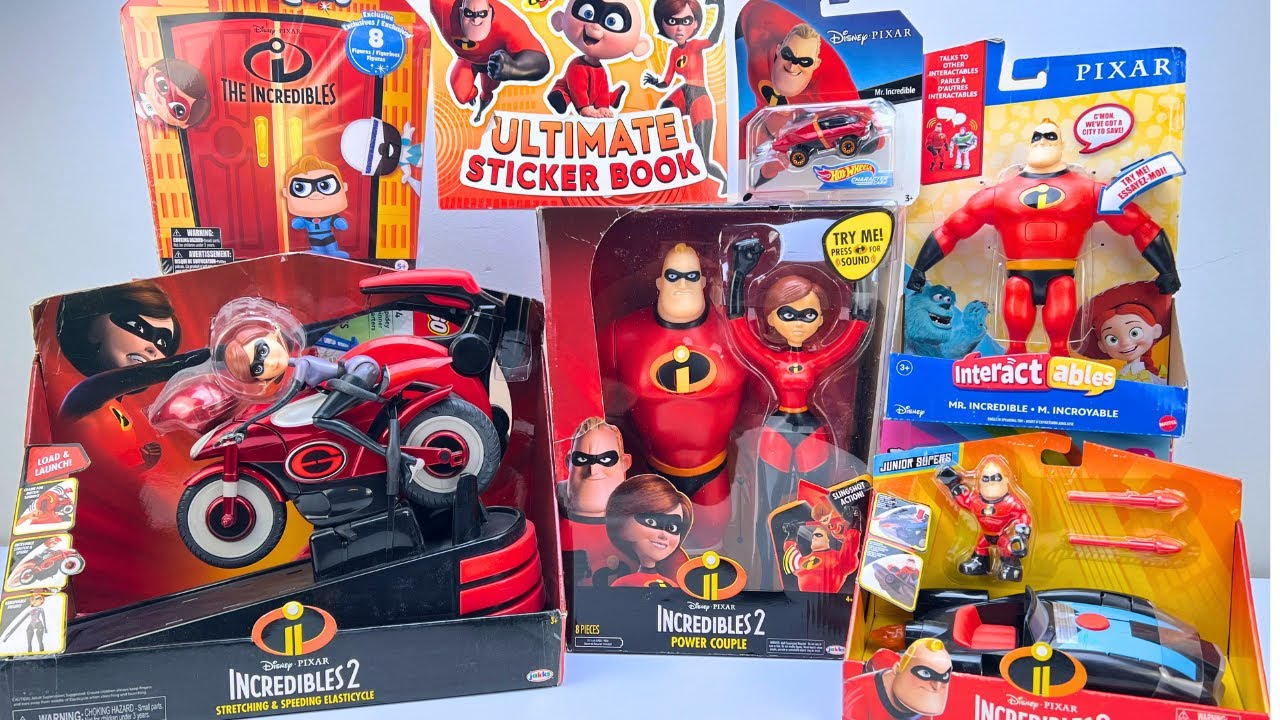 Disney Pixar The Incredibles Toys Unboxing Review | Stretching & Speeding Elasticycle Girl