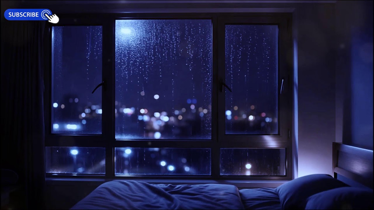 Calm Rain on Glass with Piano 🎹 Deep Rest & Meditation Music
