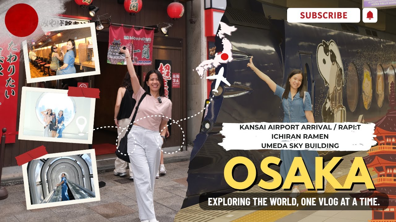 OSAKA VLOG 🇯🇵 | From Kansai Airport to Umeda Sky Building + Ichiran Ramen Experience | Rapi:t Nankai