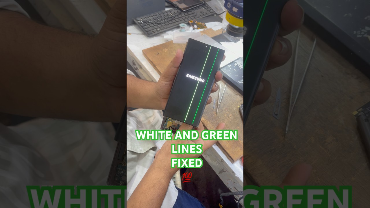 Samsung white and green display lines fixed 💯📱#shorts #smartphone #tech #samsung