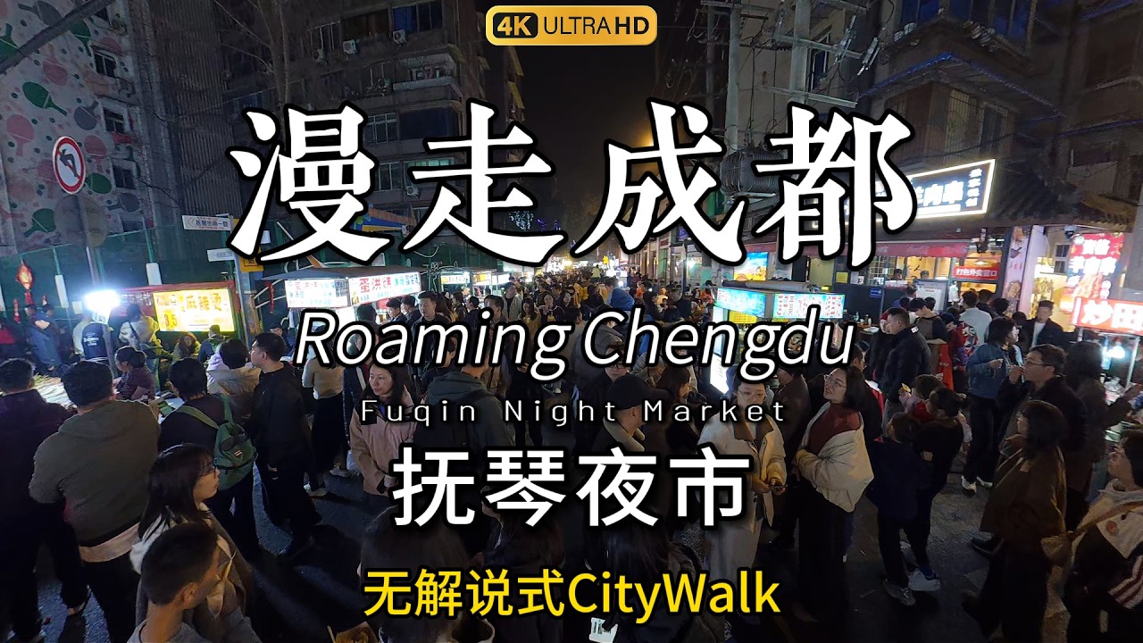 On the fifth day of the Lunar New Year, I went to the packed Fuqin Night Market.大年初五，我去了人山人海的抚琴夜市。