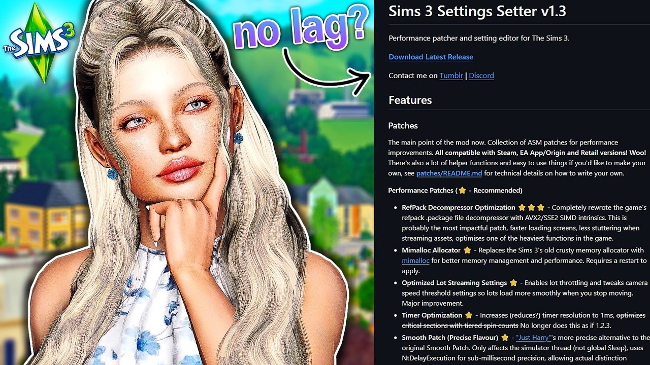 Исправьте задержки, зависания и сбои в игре с помощью мода Settings Setter! - The Sims 3 🌀