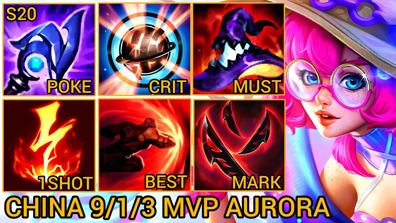 Sovereign 320 Aurora MVP Mid Lane 9/1/3 - China Wild Rift New Meta Build & Runes By Tiarty