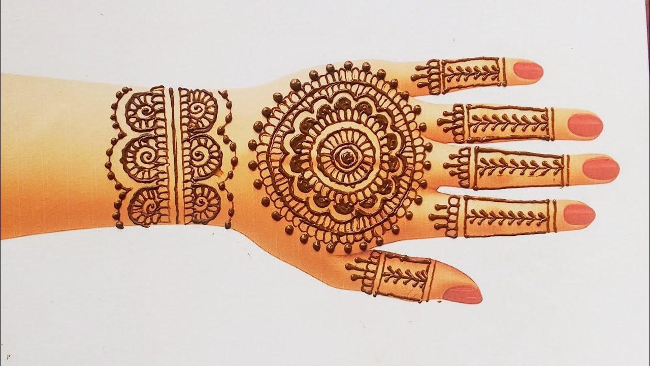 Simple mehndi design| design| gol tikki mehndi design| back hand mehndi design|Mehndi ka design|