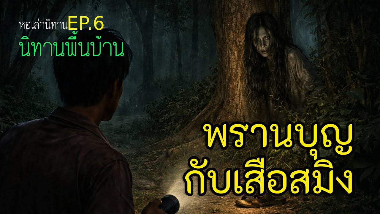 พรานบุญกับเสือสมิง | นิทานเสียงหลอนตำนานพื้นบ้านไทย #นิทานเสียง #นิทานสอนใจ #เรื่องผี