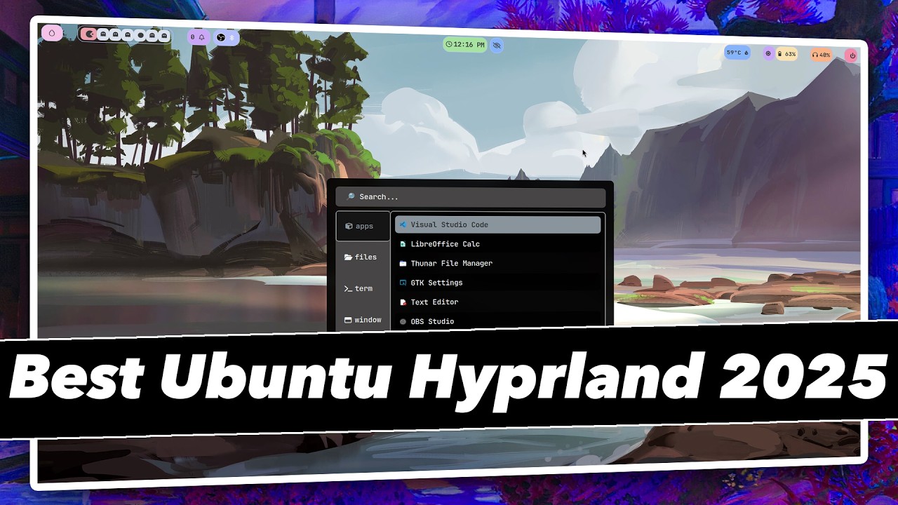 ЛУЧШАЯ НАСТРОЙКА UBUNTU HYPRLAND 2025 ГОДА (ОБЯЗАТЕЛЬНО К ПРОБЛЕМЕ)