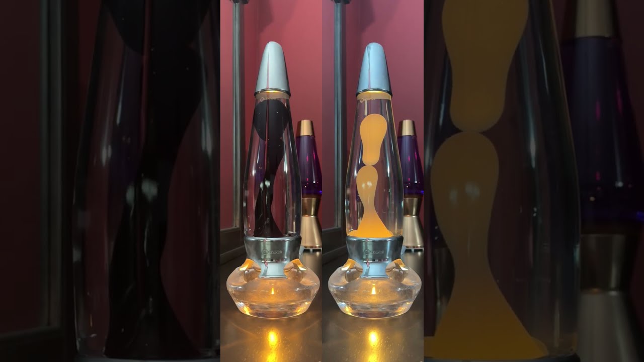 Mathmos Evo Candle-Powered Lava Lamp Comparison (Two Color Variants Side by Side)