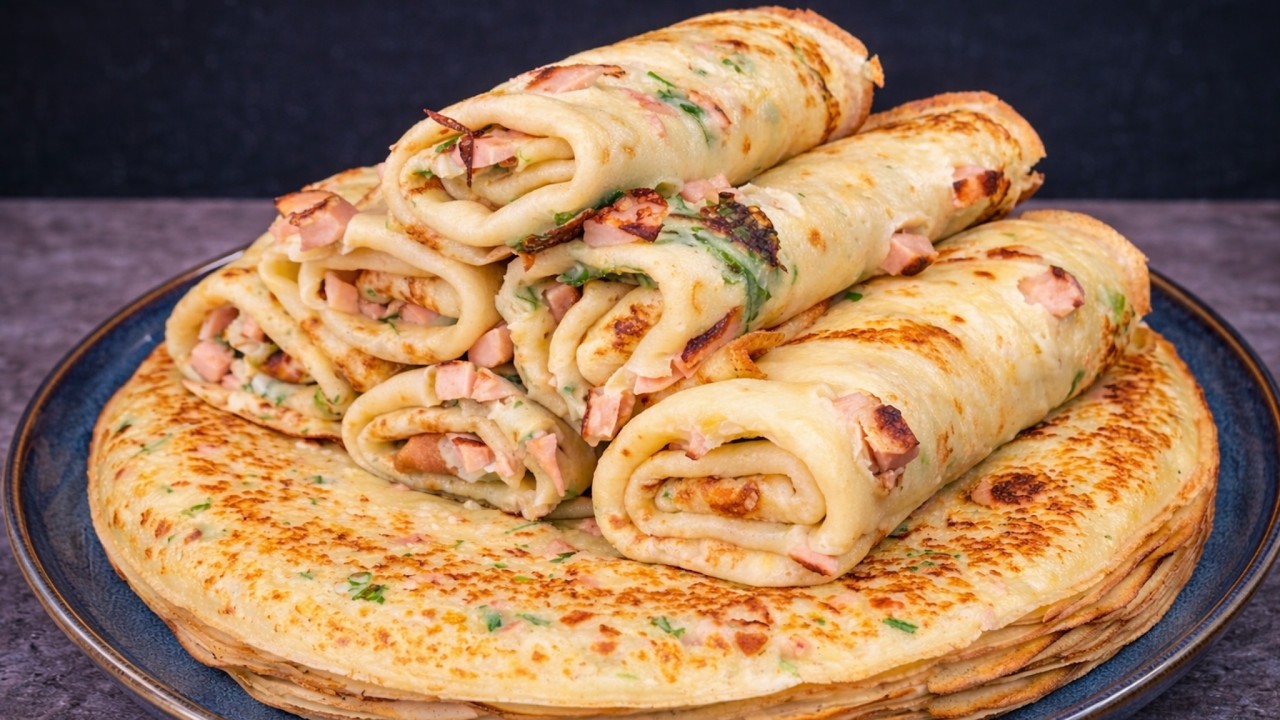 Das Hauptgeheimnis französischer Pfannkuchen besteht darin alle Zutaten richtig zu mischen